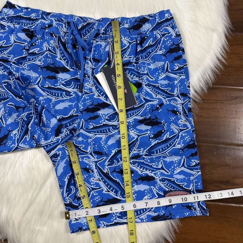 Vineyard Vines Men's Size Small Tide Blue Fishing Printed 7